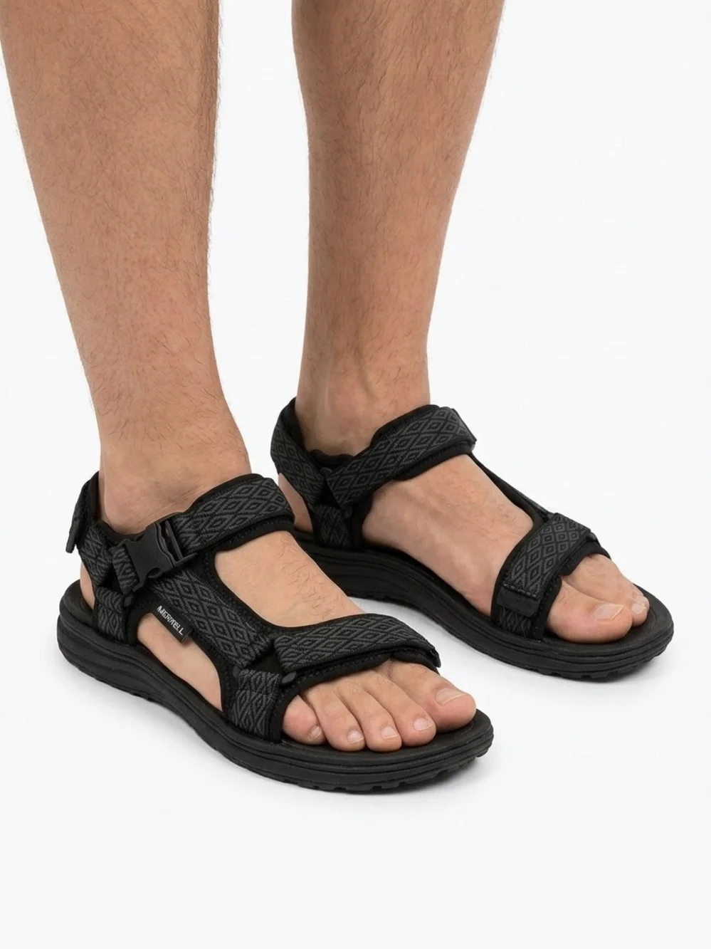 Black Men's Outdoor Strap Sandals